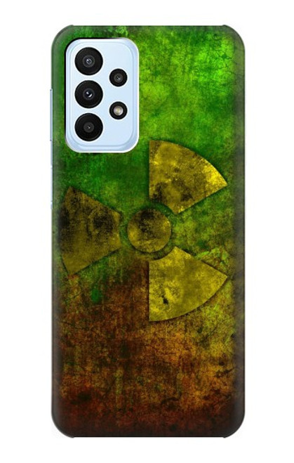 W3202 Radioactive Nuclear Hazard Symbol Hülle Schutzhülle Taschen und Leder Flip für Samsung Galaxy A23