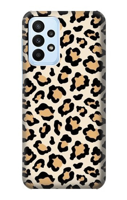 W3374 Fashionable Leopard Seamless Pattern Hülle Schutzhülle Taschen und Leder Flip für Samsung Galaxy A23