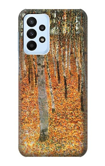 W3380 Gustav Klimt Birch Forest Hülle Schutzhülle Taschen und Leder Flip für Samsung Galaxy A23