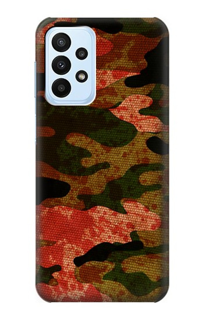 W3393 Camouflage Blood Splatter Hülle Schutzhülle Taschen und Leder Flip für Samsung Galaxy A23