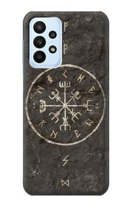W3413 Norse Ancient Viking Symbol Hülle Schutzhülle Taschen und Leder Flip für Samsung Galaxy A23