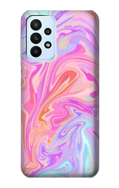 W3444 Digital Art Colorful Liquid Hülle Schutzhülle Taschen und Leder Flip für Samsung Galaxy A23