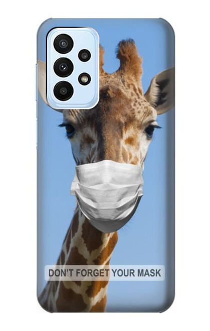 W3806 Funny Giraffe Hülle Schutzhülle Taschen und Leder Flip für Samsung Galaxy A23