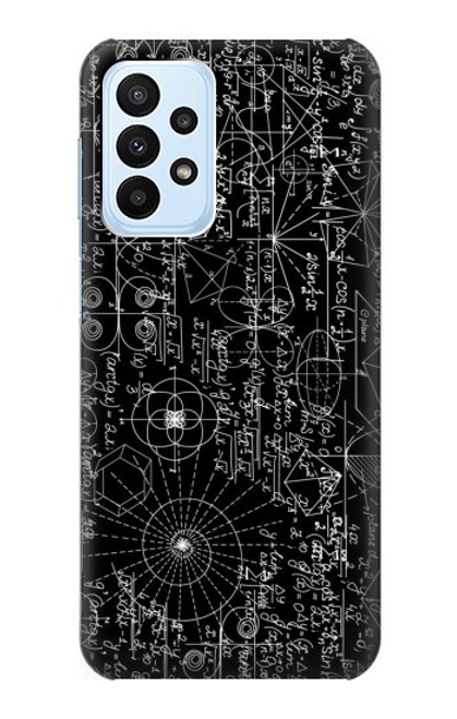 W3808 Mathematics Blackboard Hülle Schutzhülle Taschen und Leder Flip für Samsung Galaxy A23