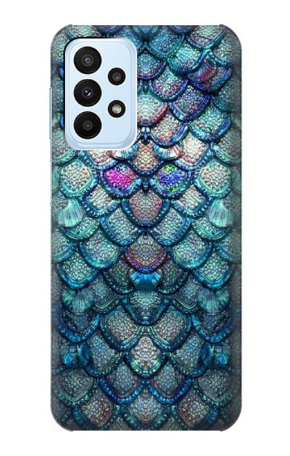 W3809 Mermaid Fish Scale Hülle Schutzhülle Taschen und Leder Flip für Samsung Galaxy A23