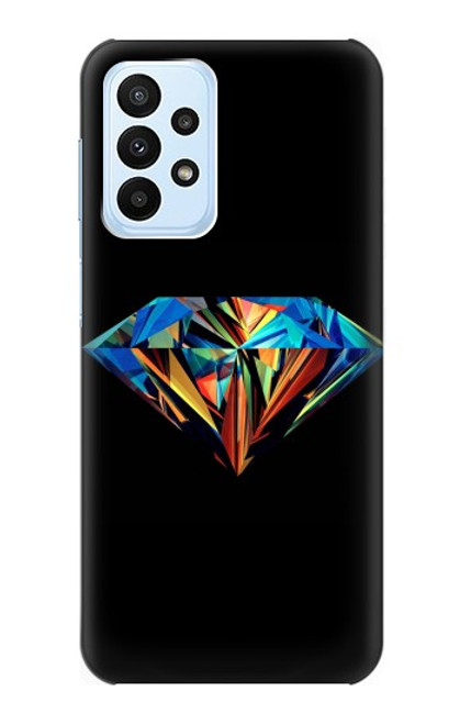 W3842 Abstract Colorful Diamond Hülle Schutzhülle Taschen und Leder Flip für Samsung Galaxy A23