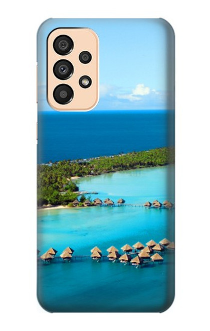 W0844 Bora Bora Island Hülle Schutzhülle Taschen und Leder Flip für Samsung Galaxy A33 5G