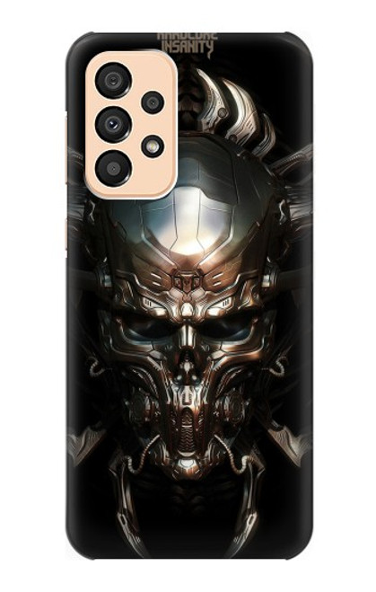 W1027 Hardcore Metal Skull Hülle Schutzhülle Taschen und Leder Flip für Samsung Galaxy A33 5G