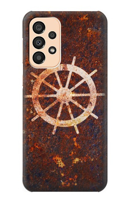 W2766 Ship Wheel Rusty Texture Hülle Schutzhülle Taschen und Leder Flip für Samsung Galaxy A33 5G