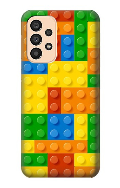 W3595 Brick Toy Hülle Schutzhülle Taschen und Leder Flip für Samsung Galaxy A33 5G