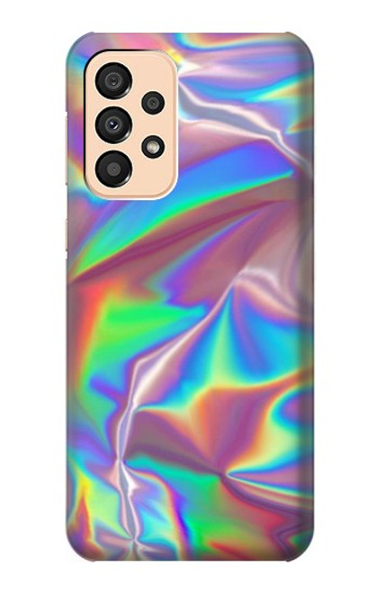 W3597 Holographic Photo Printed Hülle Schutzhülle Taschen und Leder Flip für Samsung Galaxy A33 5G
