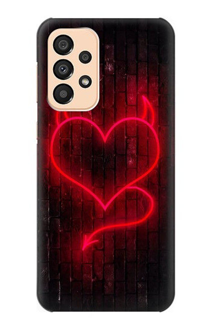 W3682 Devil Heart Hülle Schutzhülle Taschen und Leder Flip für Samsung Galaxy A33 5G