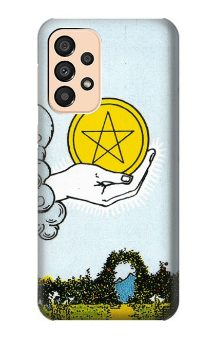 W3722 Tarot Card Ace of Pentacles Coins Hülle Schutzhülle Taschen und Leder Flip für Samsung Galaxy A33 5G