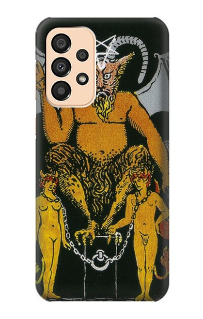 W3740 Tarot Card The Devil Hülle Schutzhülle Taschen und Leder Flip für Samsung Galaxy A33 5G