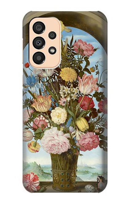 W3749 Vase of Flowers Hülle Schutzhülle Taschen und Leder Flip für Samsung Galaxy A33 5G