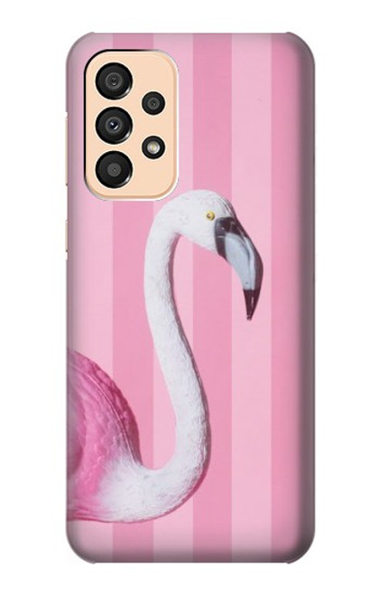 W3805 Flamingo Pink Pastel Hülle Schutzhülle Taschen und Leder Flip für Samsung Galaxy A33 5G