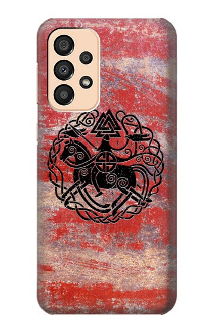 W3831 Viking Norse Ancient Symbol Hülle Schutzhülle Taschen und Leder Flip für Samsung Galaxy A33 5G