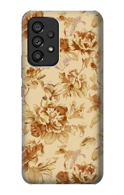 W2180 Flower Floral Vintage Pattern Hülle Schutzhülle Taschen und Leder Flip für Samsung Galaxy A53 5G