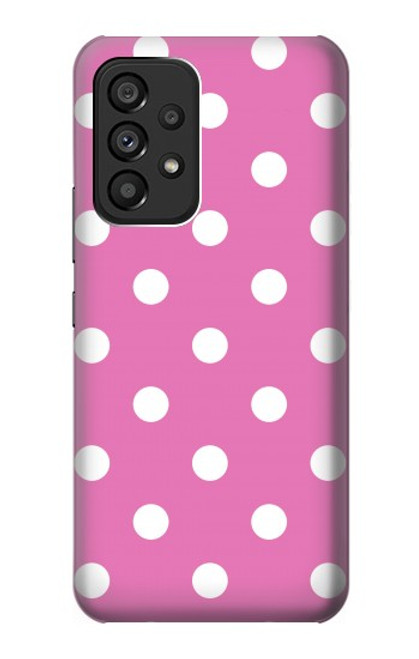 W2358 Pink Polka Dots Hülle Schutzhülle Taschen und Leder Flip für Samsung Galaxy A53 5G