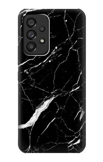 W2895 Black Marble Graphic Printed Hülle Schutzhülle Taschen und Leder Flip für Samsung Galaxy A53 5G