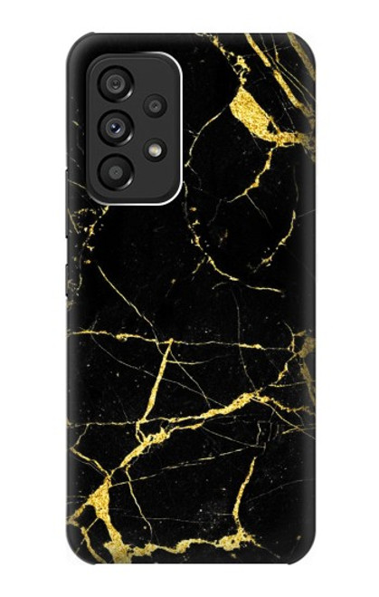 W2896 Gold Marble Graphic Printed Hülle Schutzhülle Taschen und Leder Flip für Samsung Galaxy A53 5G