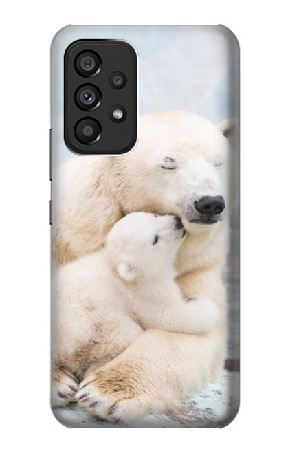 W3373 Polar Bear Hug Family Hülle Schutzhülle Taschen und Leder Flip für Samsung Galaxy A53 5G