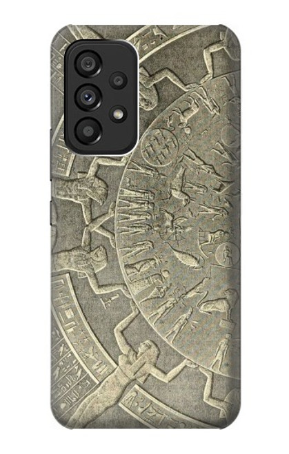 W3396 Dendera Zodiac Ancient Egypt Hülle Schutzhülle Taschen und Leder Flip für Samsung Galaxy A53 5G