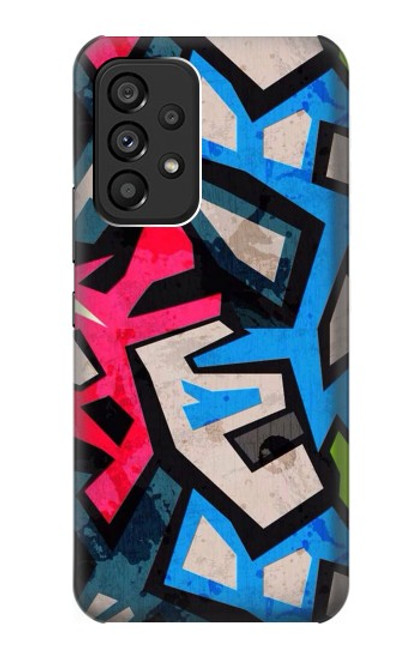 W3445 Graffiti Street Art Hülle Schutzhülle Taschen und Leder Flip für Samsung Galaxy A53 5G