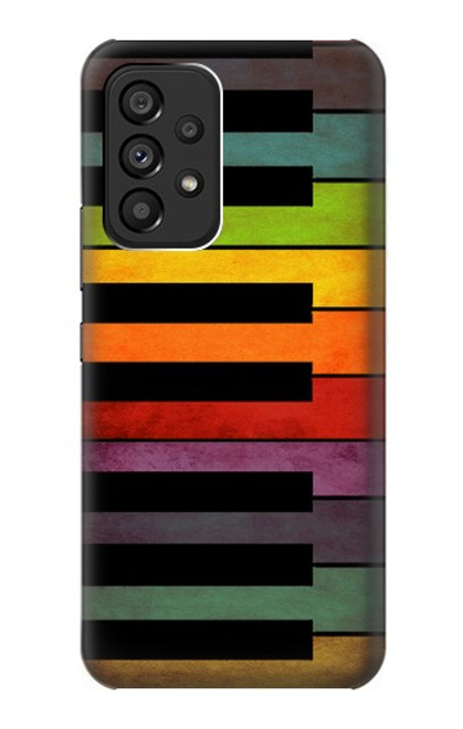 W3451 Colorful Piano Hülle Schutzhülle Taschen und Leder Flip für Samsung Galaxy A53 5G