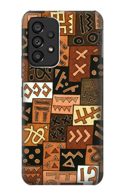 W3460 Mali Art Pattern Hülle Schutzhülle Taschen und Leder Flip für Samsung Galaxy A53 5G