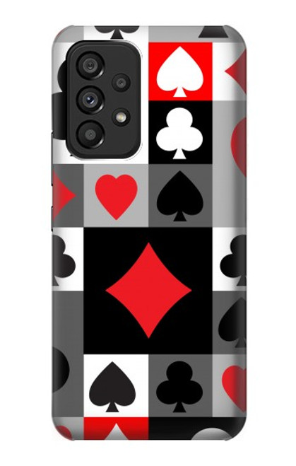 W3463 Poker Card Suit Hülle Schutzhülle Taschen und Leder Flip für Samsung Galaxy A53 5G