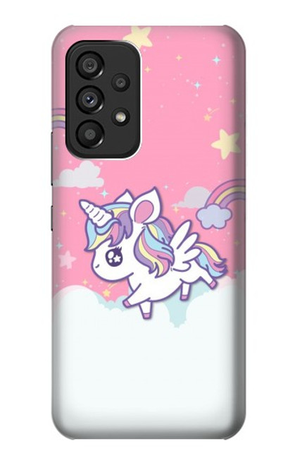 W3518 Unicorn Cartoon Hülle Schutzhülle Taschen und Leder Flip für Samsung Galaxy A53 5G