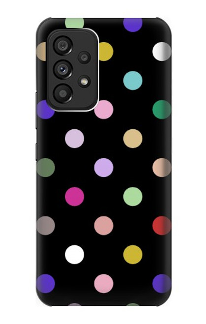 W3532 Colorful Polka Dot Hülle Schutzhülle Taschen und Leder Flip für Samsung Galaxy A53 5G