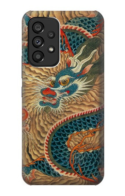 W3541 Dragon Cloud Painting Hülle Schutzhülle Taschen und Leder Flip für Samsung Galaxy A53 5G