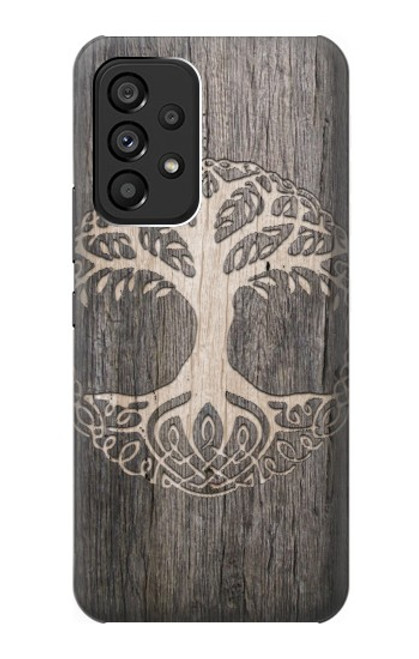 W3591 Viking Tree of Life Symbol Hülle Schutzhülle Taschen und Leder Flip für Samsung Galaxy A53 5G