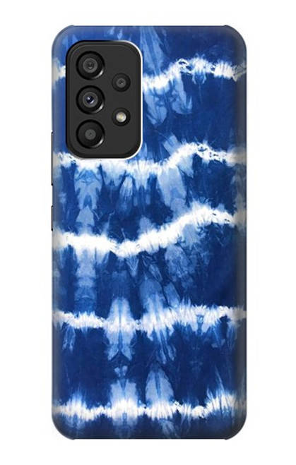 W3671 Blue Tie Dye Hülle Schutzhülle Taschen und Leder Flip für Samsung Galaxy A53 5G