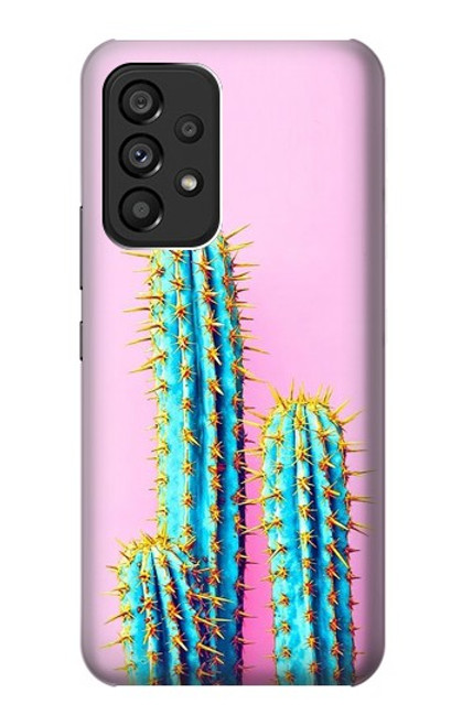 W3673 Cactus Hülle Schutzhülle Taschen und Leder Flip für Samsung Galaxy A53 5G
