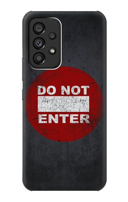 W3683 Do Not Enter Hülle Schutzhülle Taschen und Leder Flip für Samsung Galaxy A53 5G