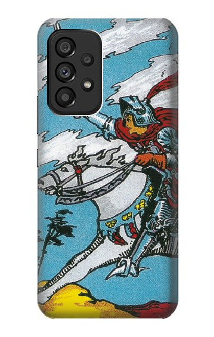 W3731 Tarot Card Knight of Swords Hülle Schutzhülle Taschen und Leder Flip für Samsung Galaxy A53 5G