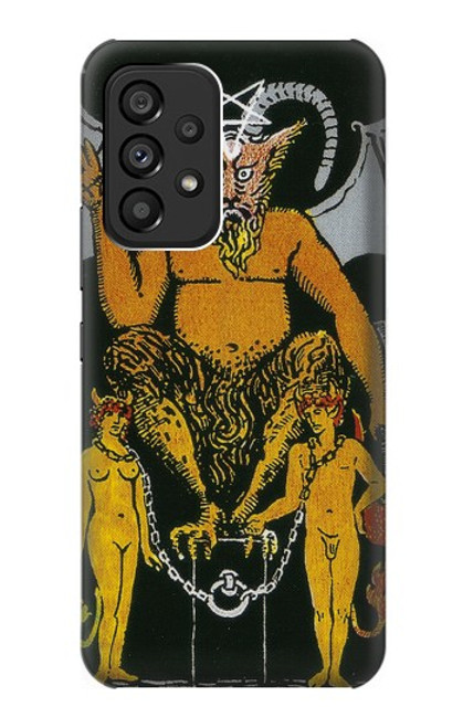 W3740 Tarot Card The Devil Hülle Schutzhülle Taschen und Leder Flip für Samsung Galaxy A53 5G