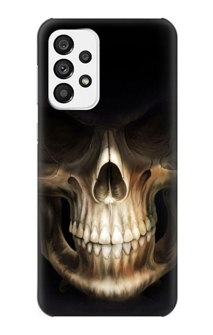 W1107 Skull Face Grim Reaper Hülle Schutzhülle Taschen und Leder Flip für Samsung Galaxy A73 5G