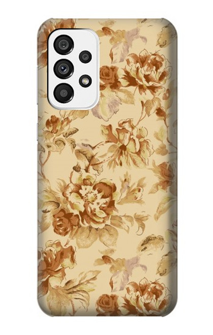 W2180 Flower Floral Vintage Pattern Hülle Schutzhülle Taschen und Leder Flip für Samsung Galaxy A73 5G