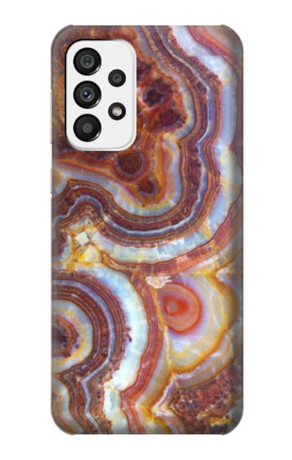 W3034 Colored Marble Texture Printed Hülle Schutzhülle Taschen und Leder Flip für Samsung Galaxy A73 5G