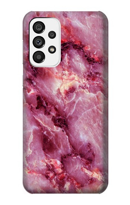 W3052 Pink Marble Graphic Printed Hülle Schutzhülle Taschen und Leder Flip für Samsung Galaxy A73 5G