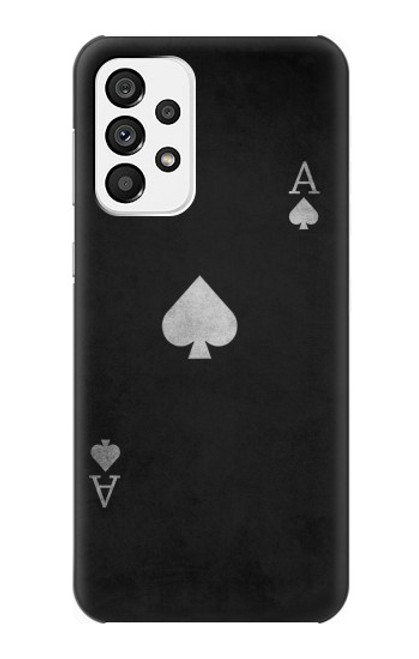 W3152 Black Ace of Spade Hülle Schutzhülle Taschen und Leder Flip für Samsung Galaxy A73 5G
