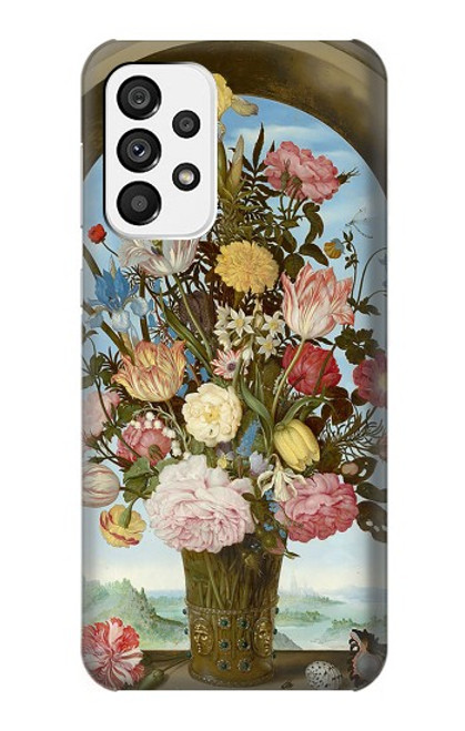 W3749 Vase of Flowers Hülle Schutzhülle Taschen und Leder Flip für Samsung Galaxy A73 5G