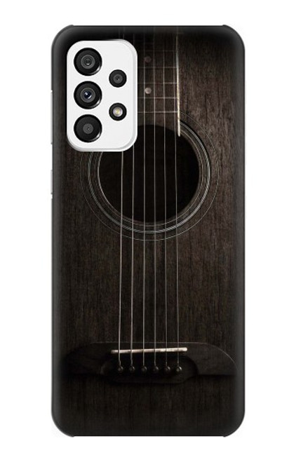 W3834 Old Woods Black Guitar Hülle Schutzhülle Taschen und Leder Flip für Samsung Galaxy A73 5G