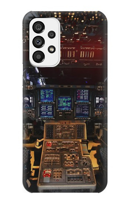 W3836 Airplane Cockpit Hülle Schutzhülle Taschen und Leder Flip für Samsung Galaxy A73 5G