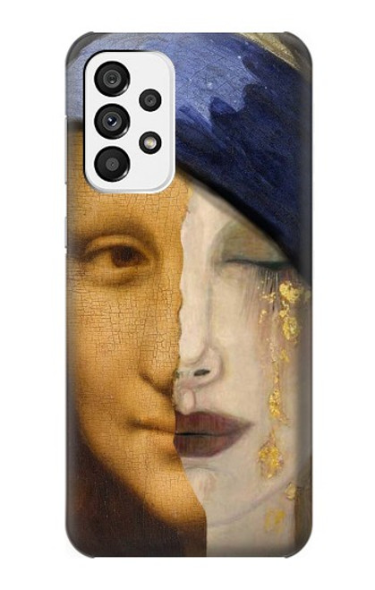 W3853 Mona Lisa Gustav Klimt Vermeer Hülle Schutzhülle Taschen und Leder Flip für Samsung Galaxy A73 5G