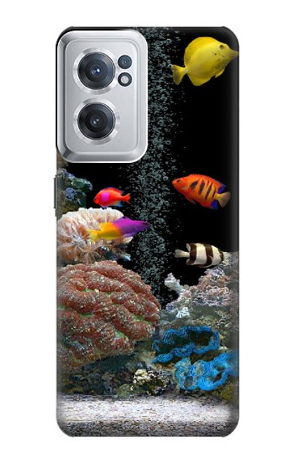W0226 Aquarium Hülle Schutzhülle Taschen und Leder Flip für OnePlus Nord CE 2 5G
